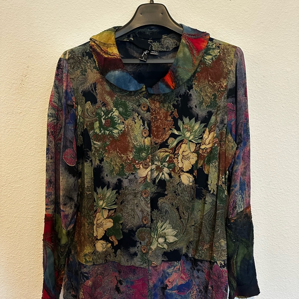 Elegant Multicolor Floral Women's Blouse
